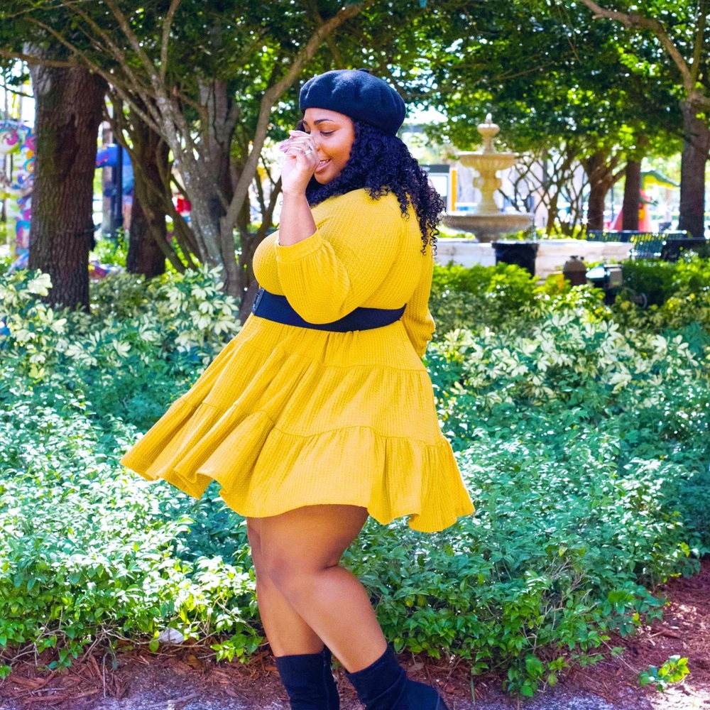 Mustard Parisian Dress